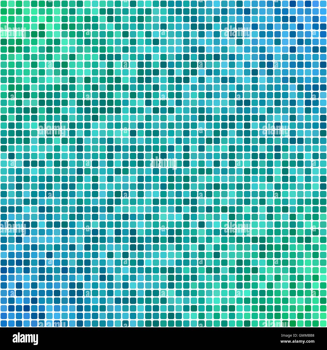 Verde e blu del pixel di sfondo a mosaico Illustrazione Vettoriale