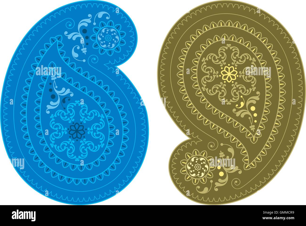 Design Paisley (può essere utilizzato per i tessili, la stampa batik) Illustrazione Vettoriale