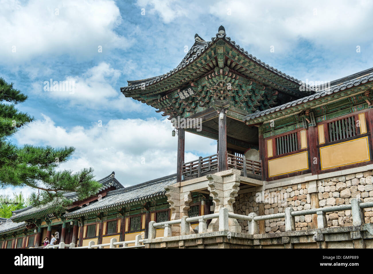 Gyeongju, Corea del Sud - Agosto 18, 2016: Bulguksa Tempio è uno dei più famosi templi buddisti in tutta la Corea del Sud e di una Foto Stock