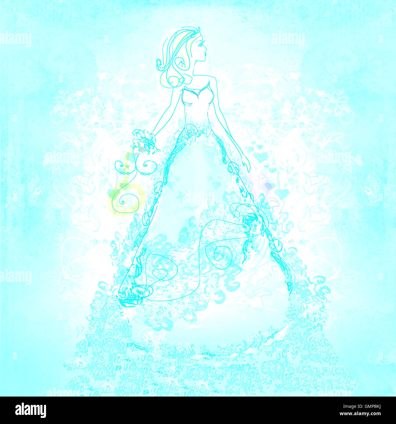 Bella Sposa card Foto Stock