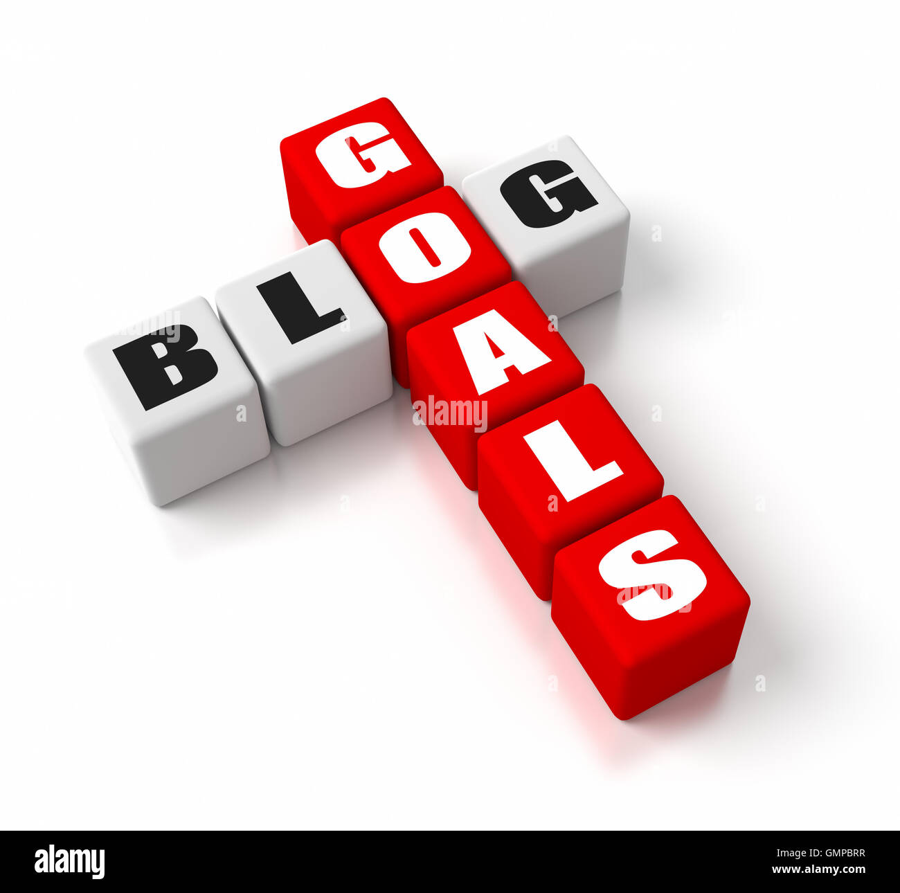 Blog obiettivi rosso Foto Stock