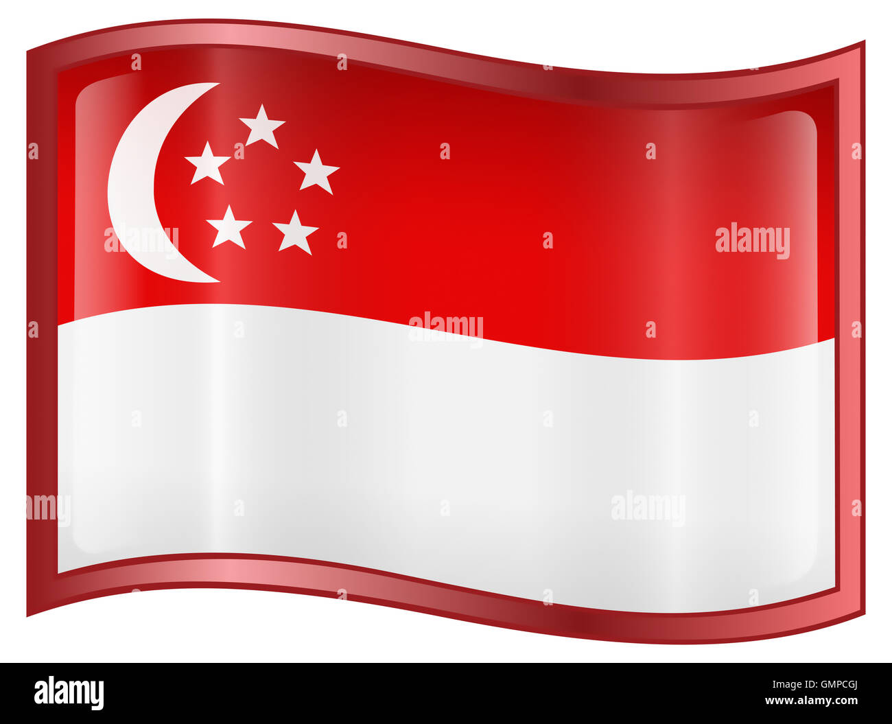 Singapore icona bandiera Foto Stock