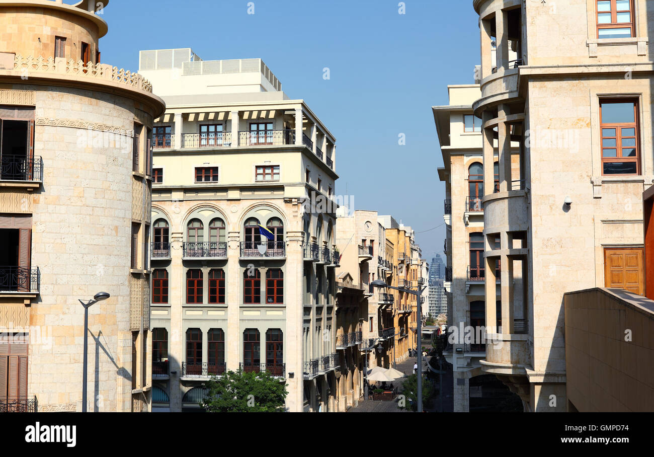 Il centro cittadino di Beirut, Libano Foto Stock