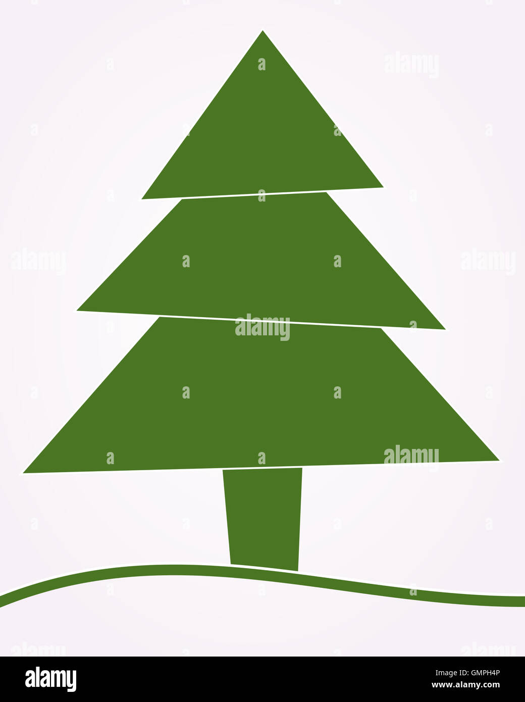 Albero di Natale verde abstract Foto Stock