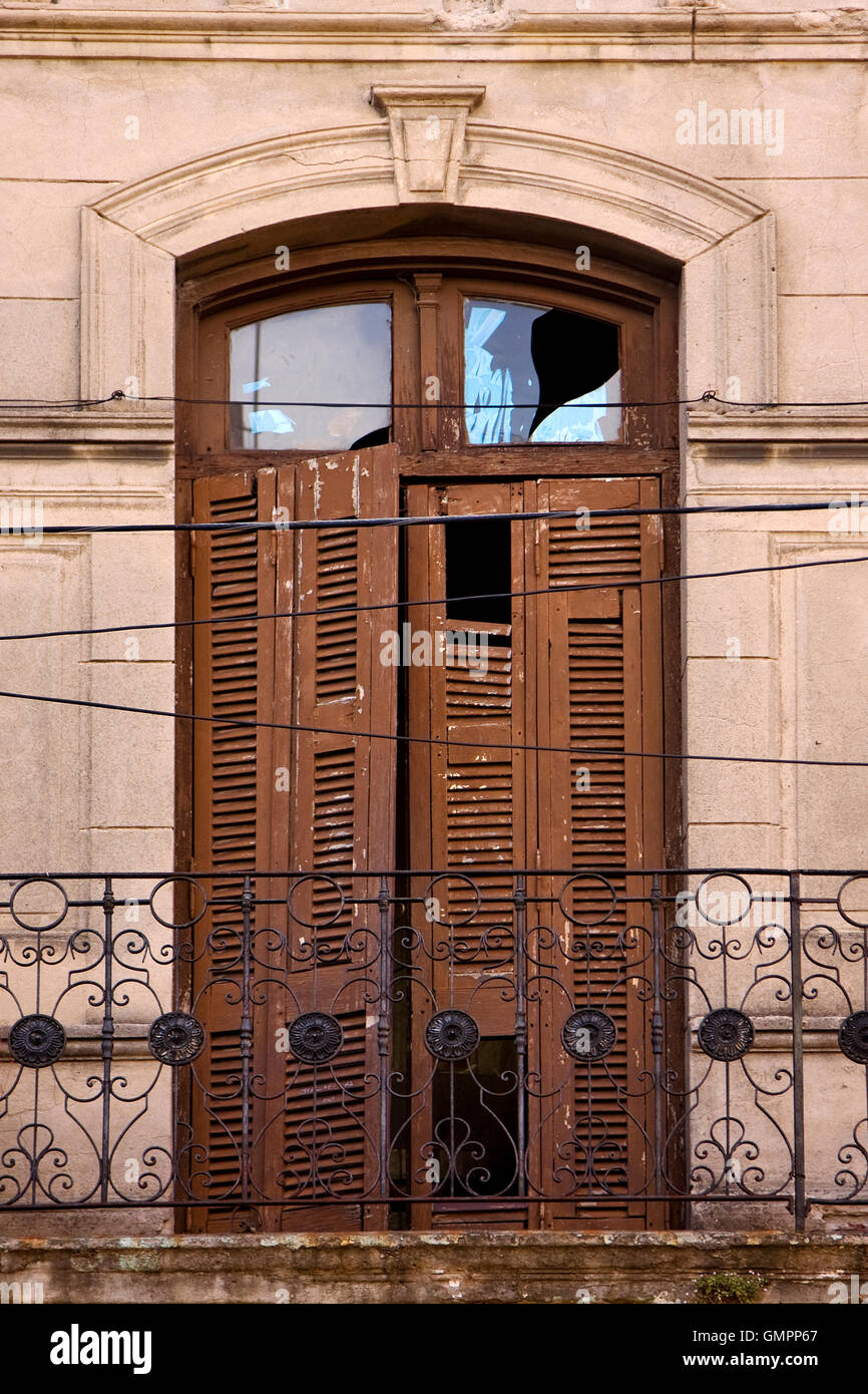 Metallo vecchio piccola terrazza Foto Stock