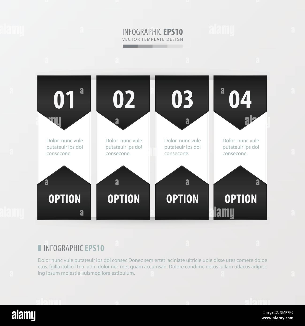 Banner design vettoriali in bianco e nero e a colori bianco Illustrazione Vettoriale