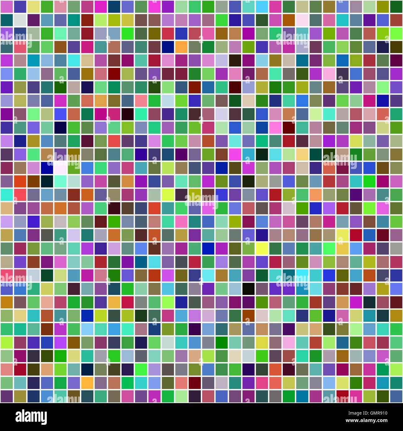 Multicolor con pixel quadrati sfondo mosaico Illustrazione Vettoriale