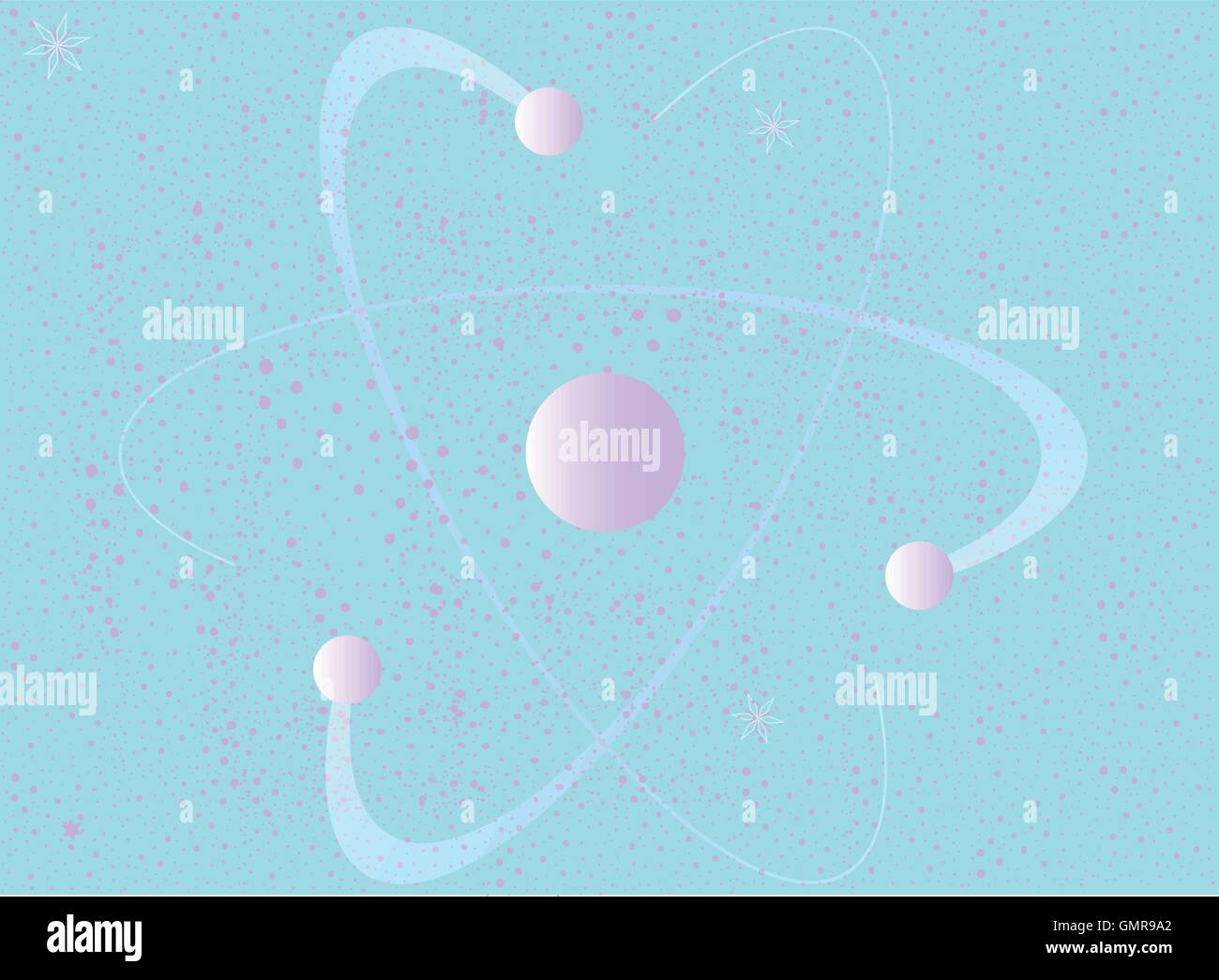 Massa atomica sfondo Struttura Illustrazione Vettoriale