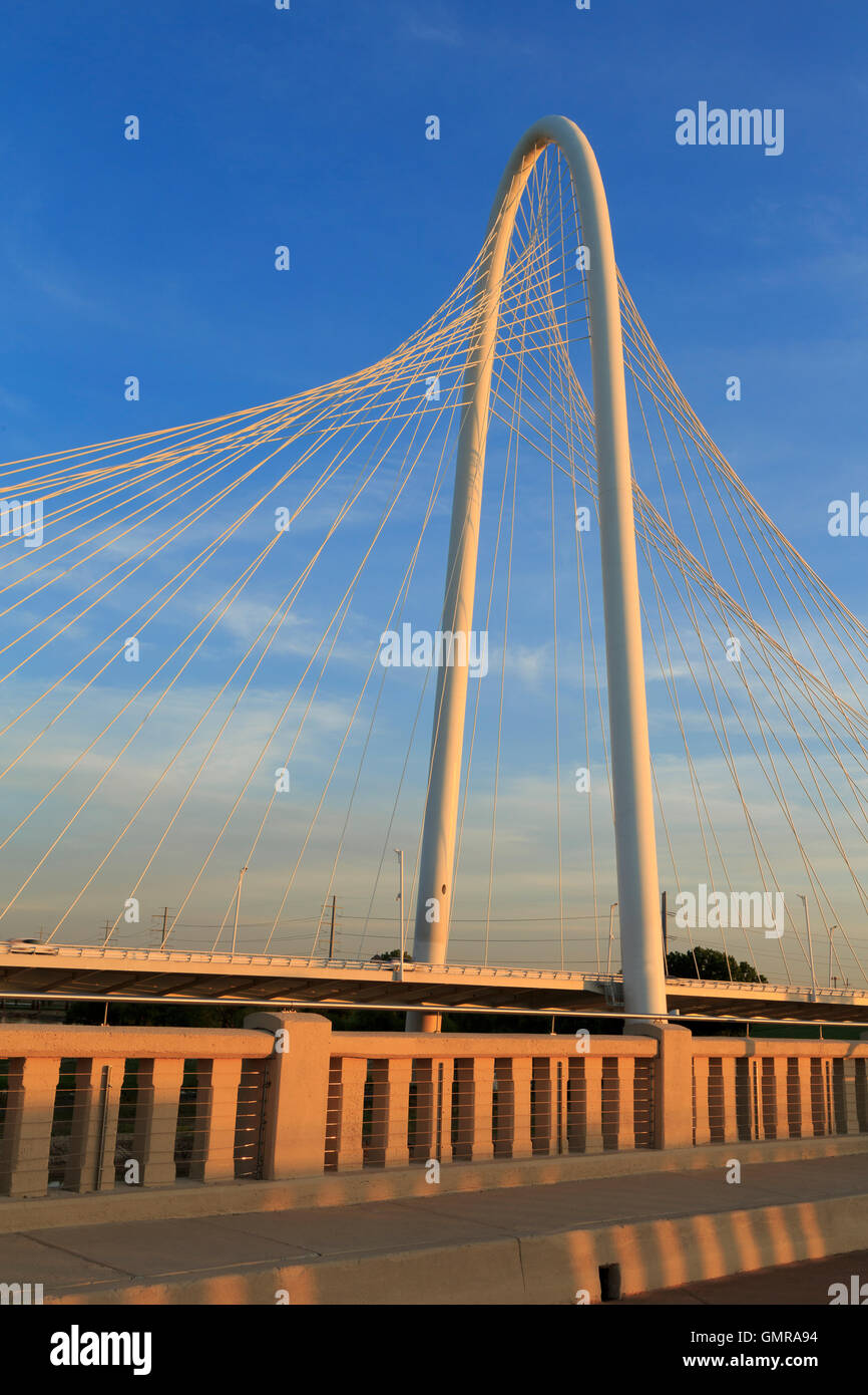 Margaret Hunt Hill Bridge, Dallas, Texas, Stati Uniti d'America Foto Stock