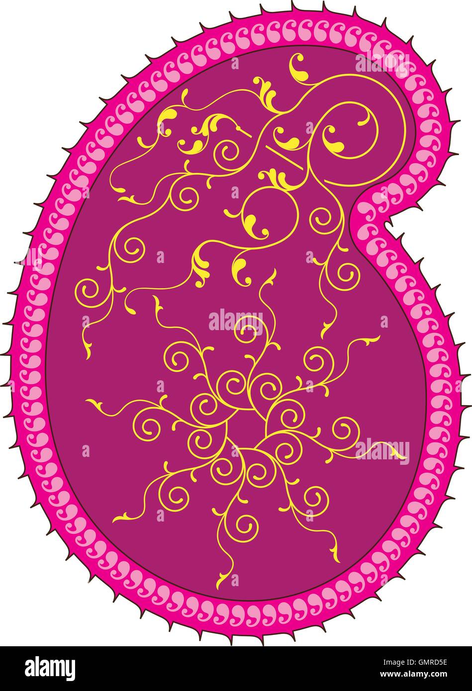 Design Paisley (può essere utilizzato per i tessili, la stampa batik) Illustrazione Vettoriale