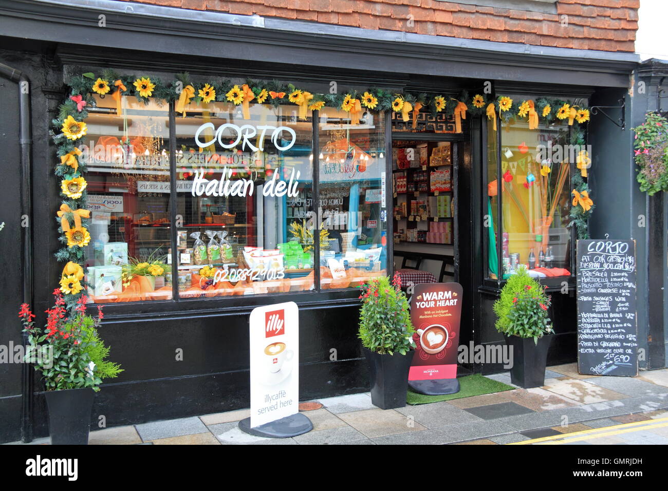 Corto Italiano Deli, Church Street, Twickenham, Greater London, England, Gran Bretagna, Regno Unito Regno Unito, Europa Foto Stock