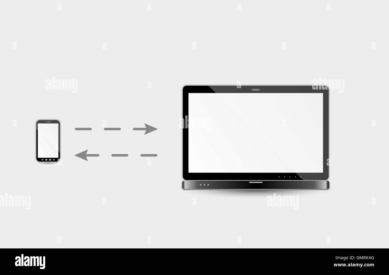 Computer e laptop Illustrazione Vettoriale