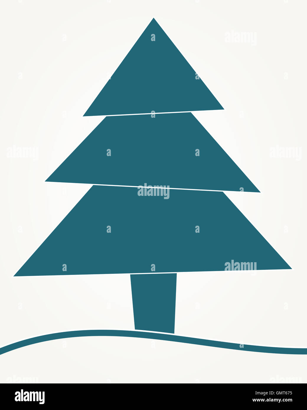 Albero di natale astratto blu Foto Stock