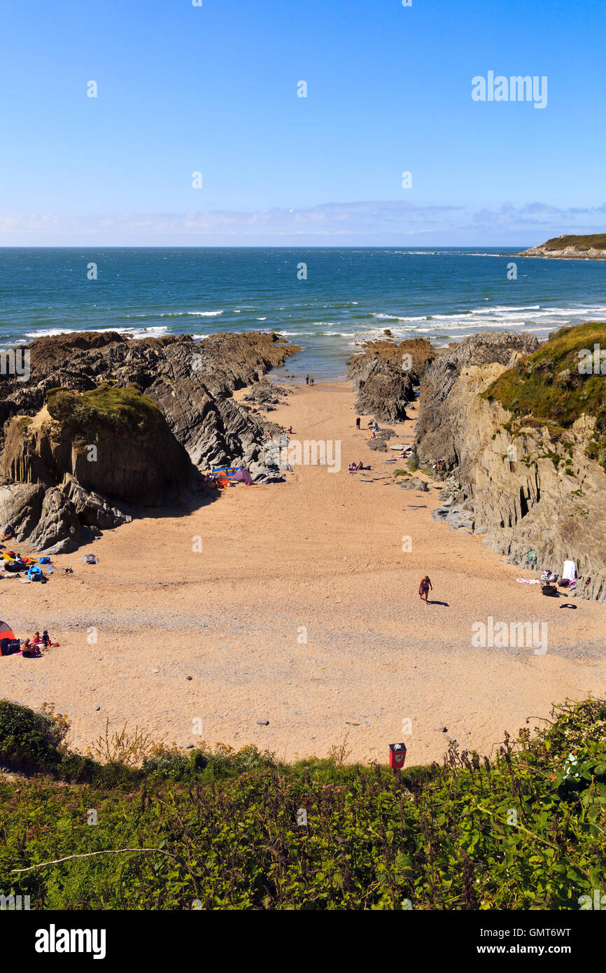 Burricane spiaggia sulla baia di Woolacombe Devon Foto Stock