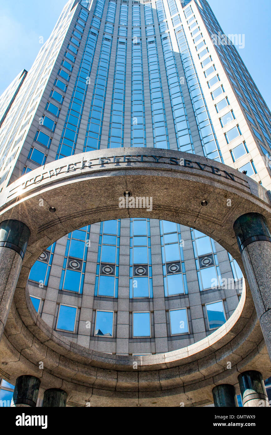 Dettaglio della torre 57 in New York, Stati Uniti d'America. Foto Stock