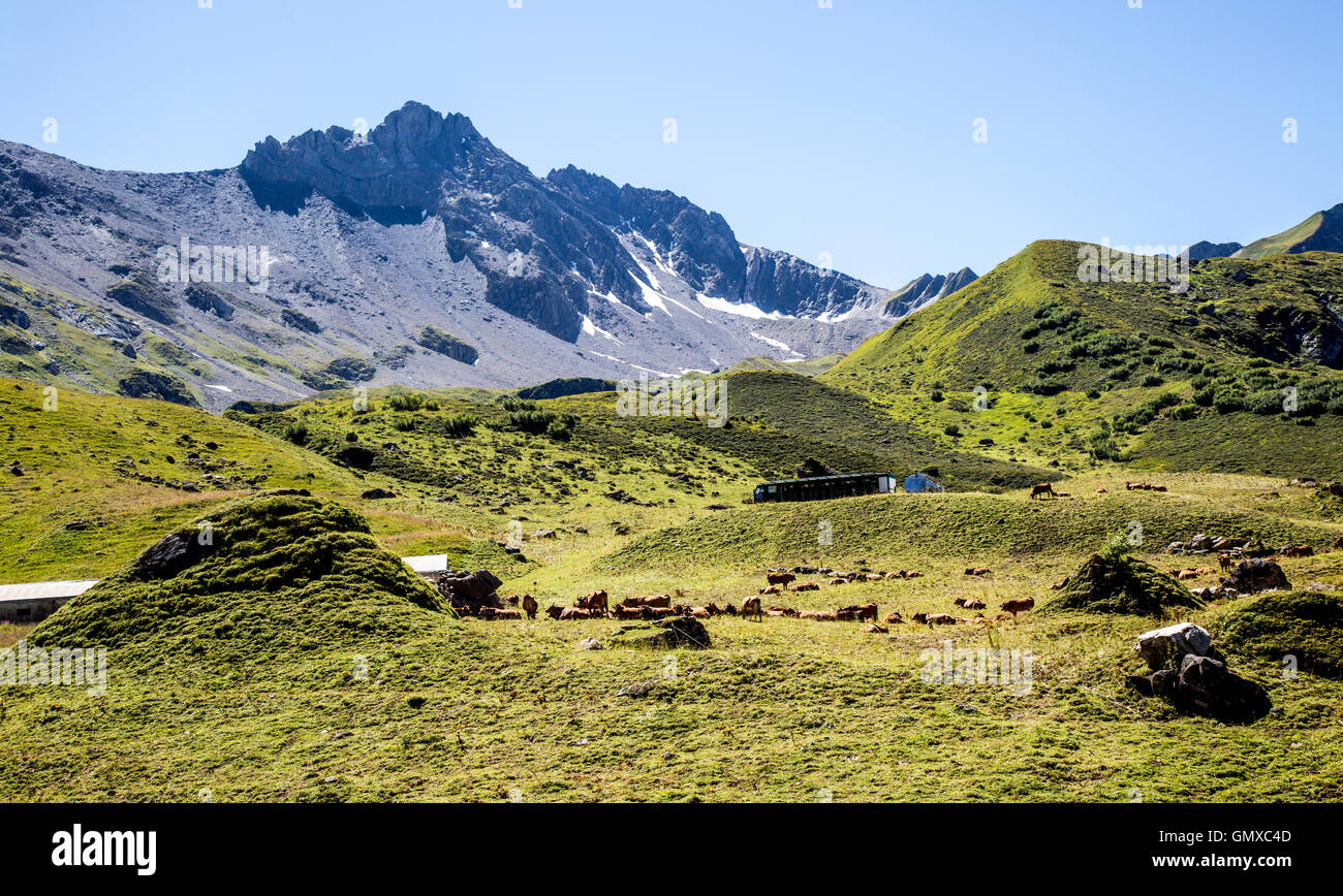 La Rosiere sulle Alpi francesi Francia Foto Stock