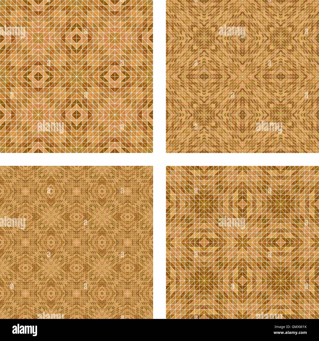 Piastrelle del pavimento a mosaico set design Illustrazione Vettoriale