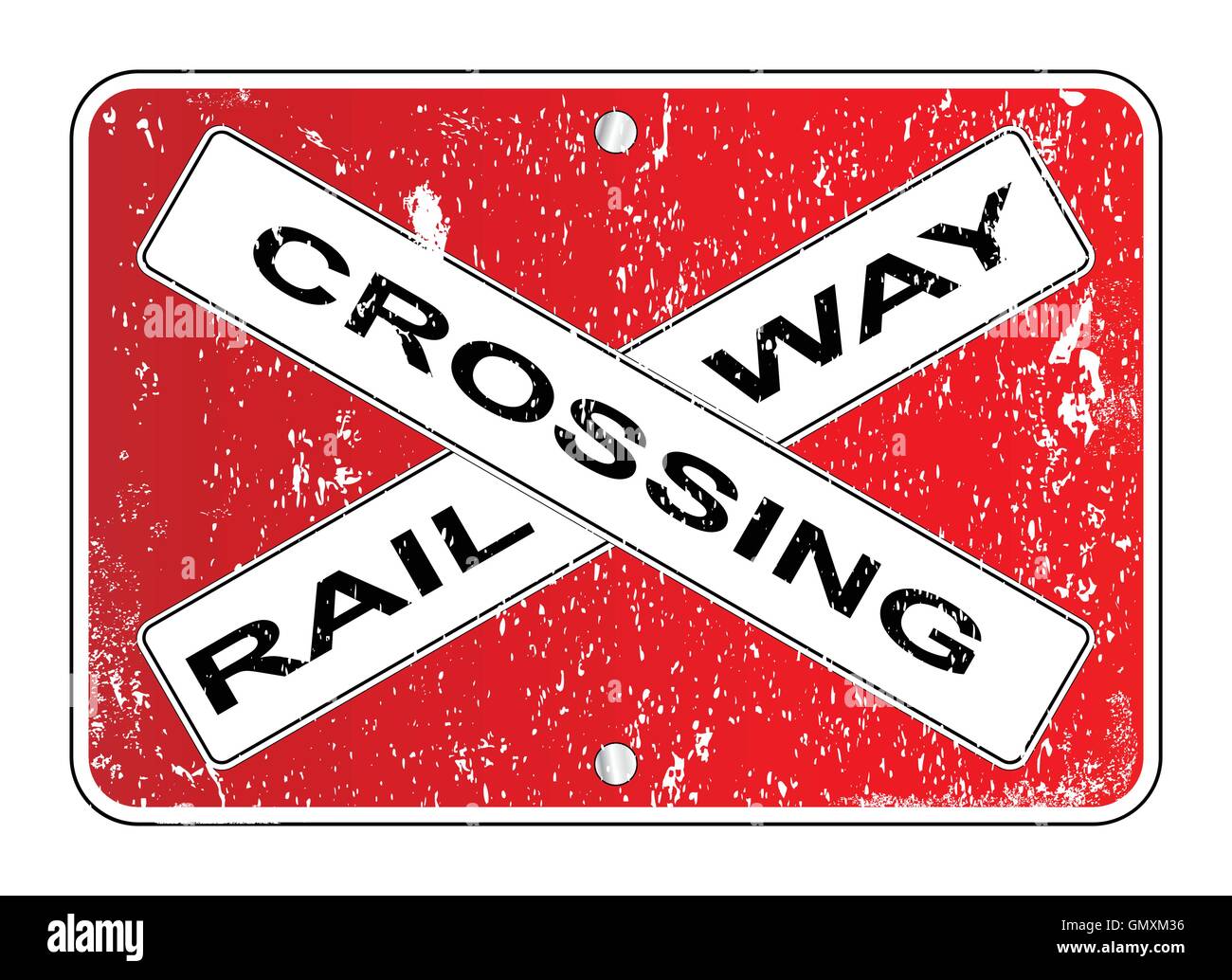 Incrocio ferroviario segno Illustrazione Vettoriale