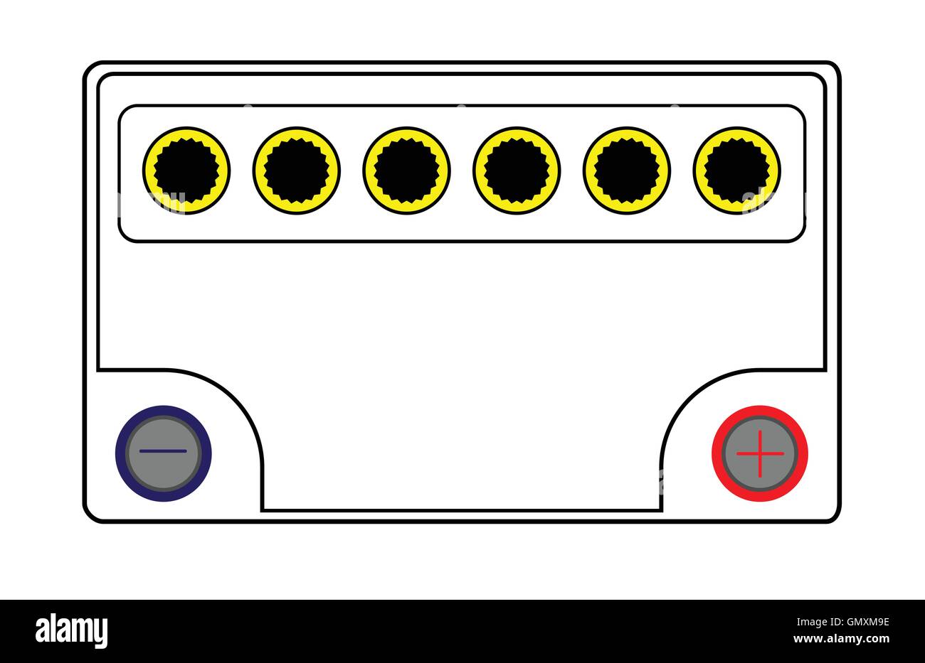 12 Volt batteria auto Illustrazione Vettoriale