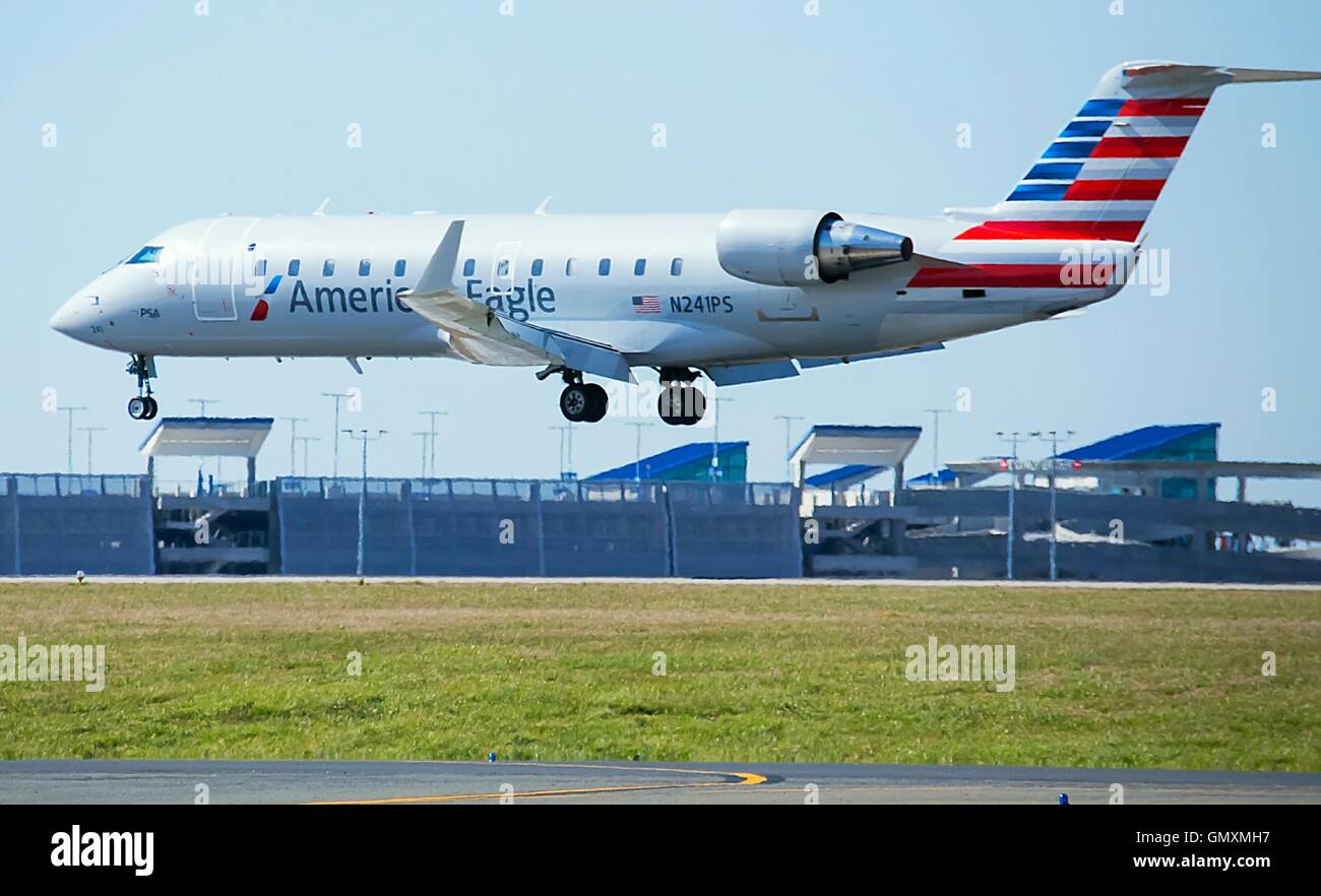 Sbarco, aereo, aviazione, atterraggio, piano, Foto Stock