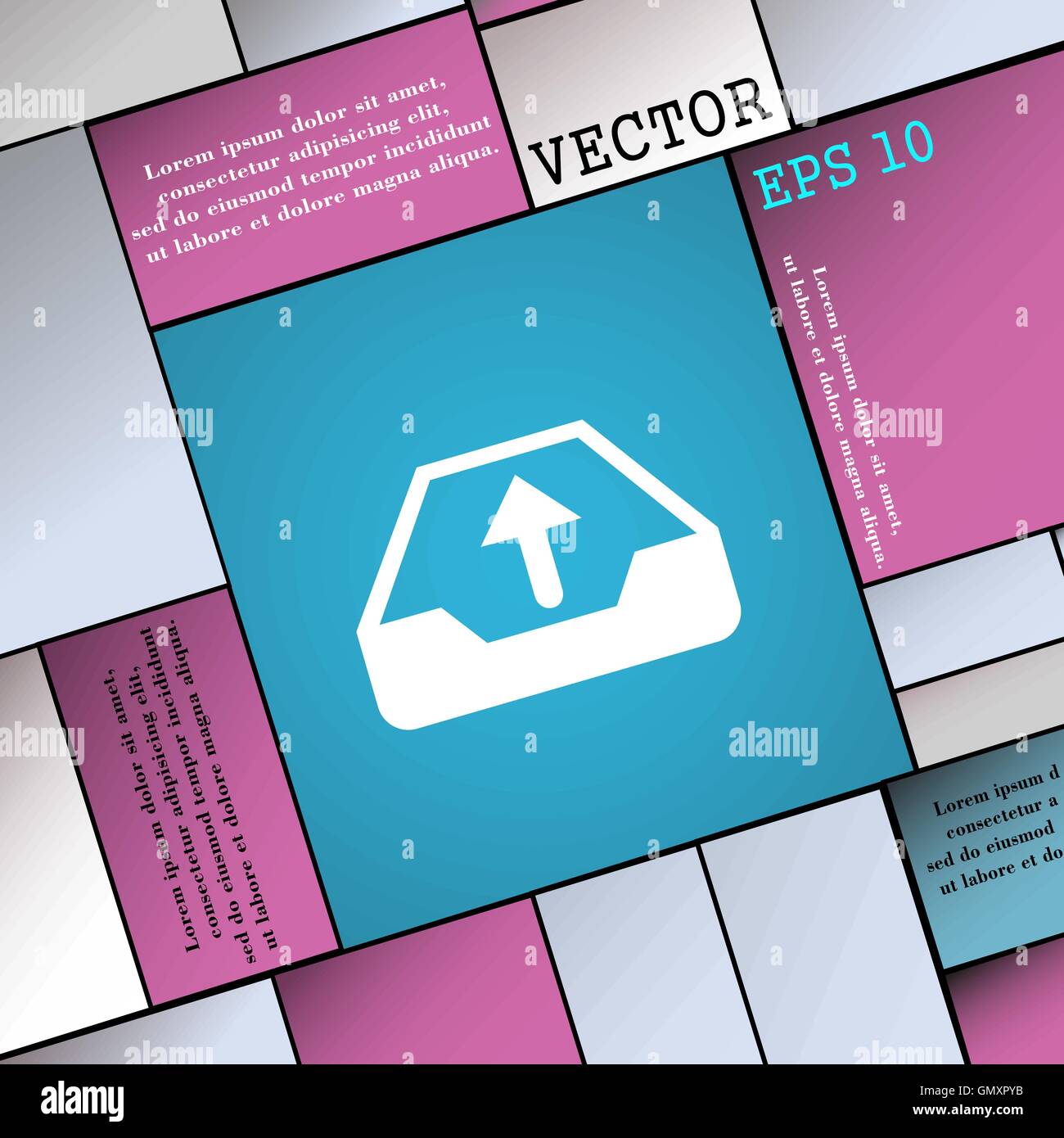 Icona di backup segno. Appartamento moderno stile per il design. Vettore Illustrazione Vettoriale