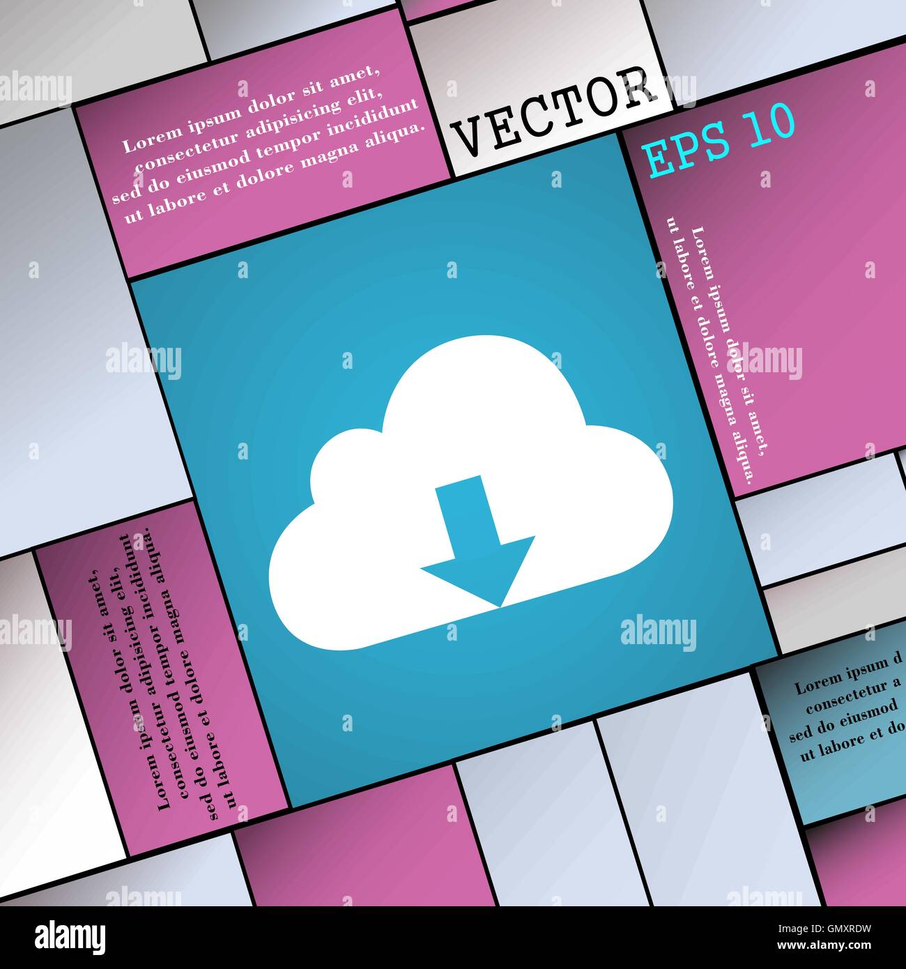 Icona di backup segno. Appartamento moderno stile per il design. Vettore Illustrazione Vettoriale