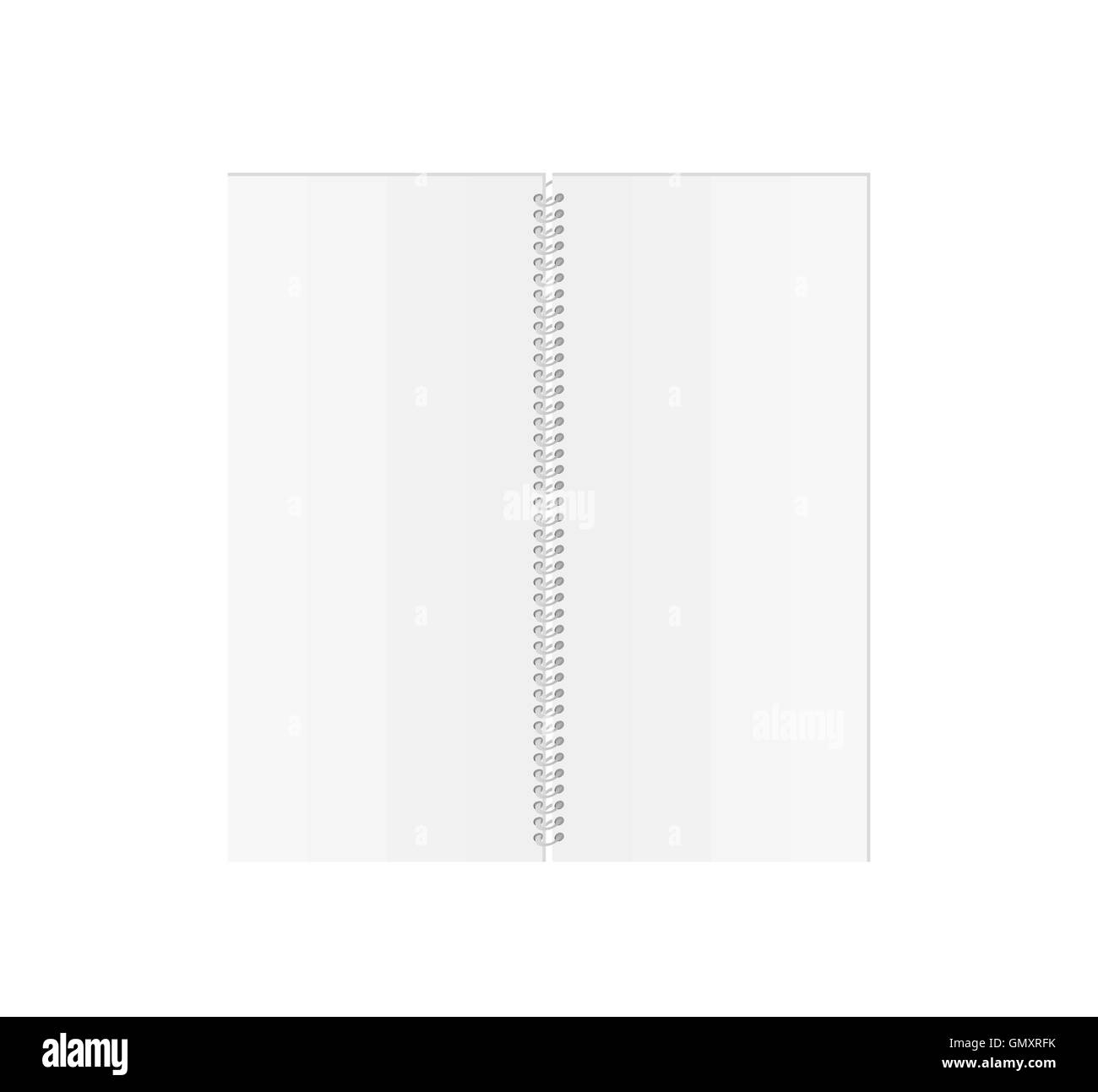 Bianco spirale vuota il libro cartaceo Illustrazione Vettoriale