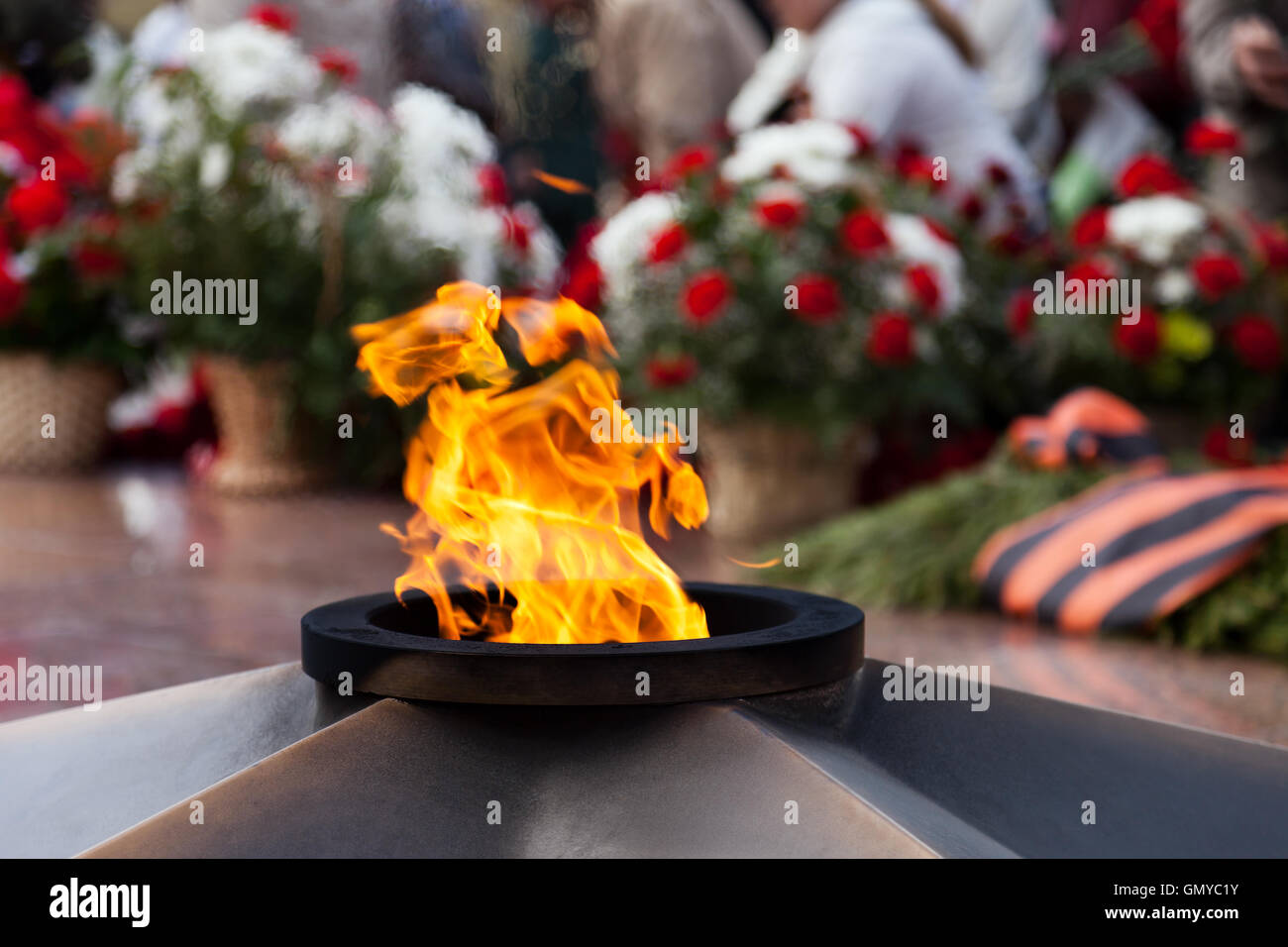 La Fiamma Eterna memorial Foto Stock