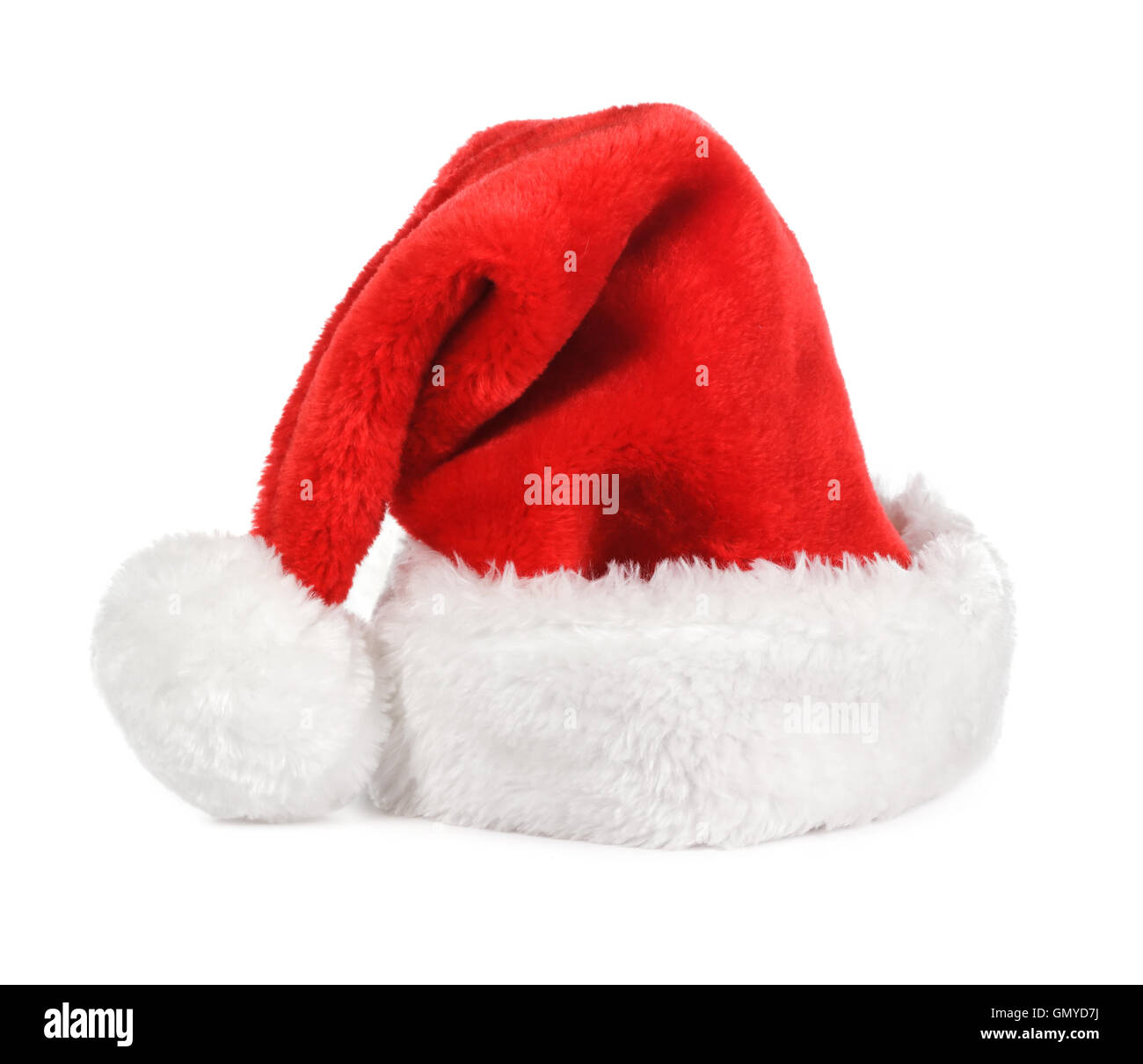 Santa Red Hat su sfondo bianco Foto Stock