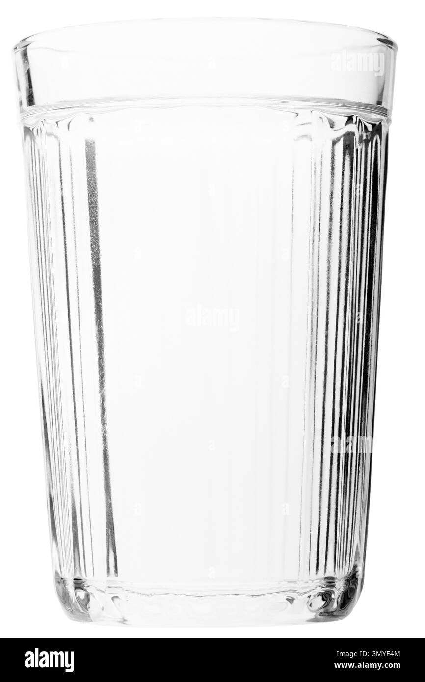 Bere acqua bicchiere Foto Stock