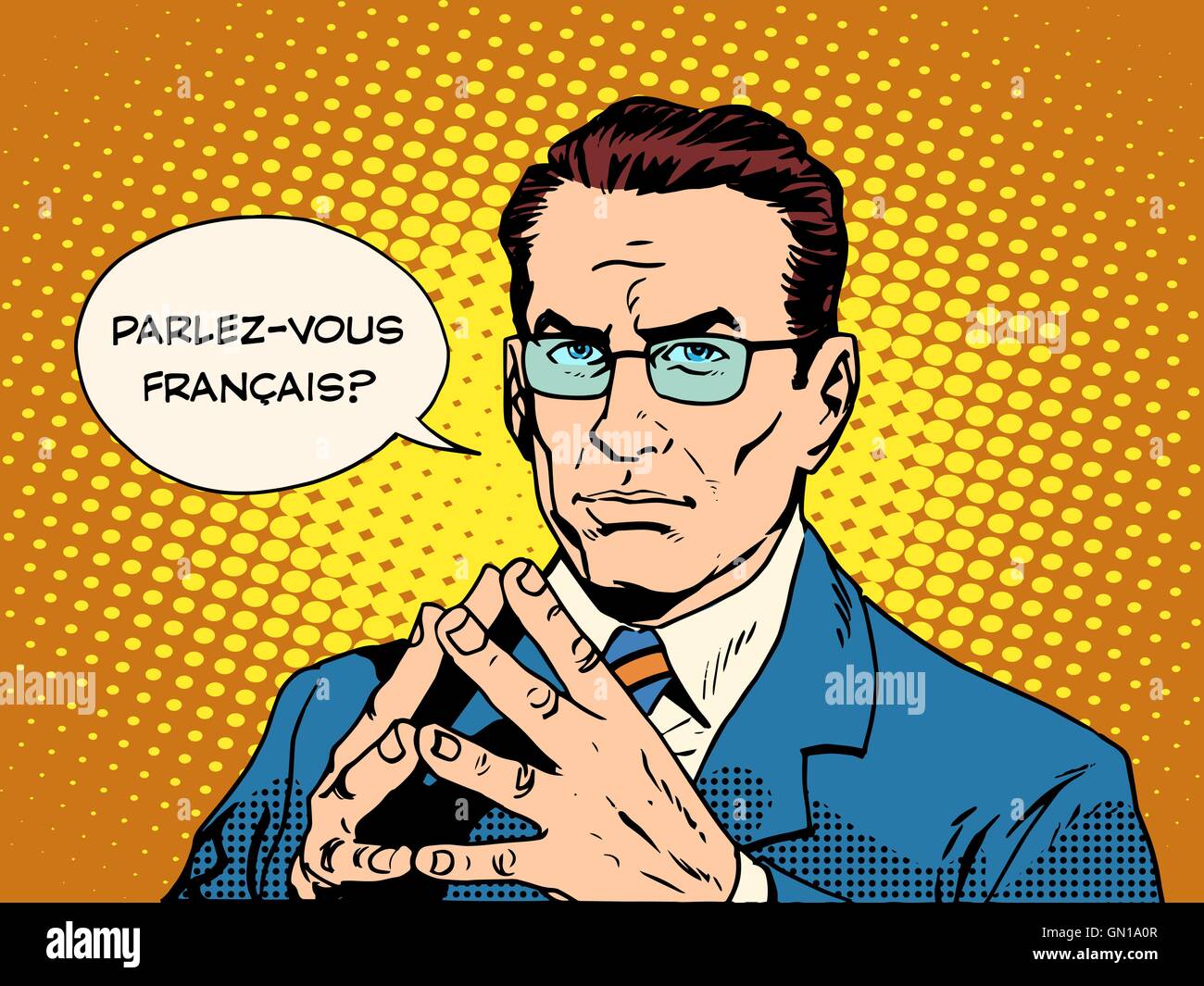 Si parla Francese Lingua Traduttore corso Illustrazione Vettoriale