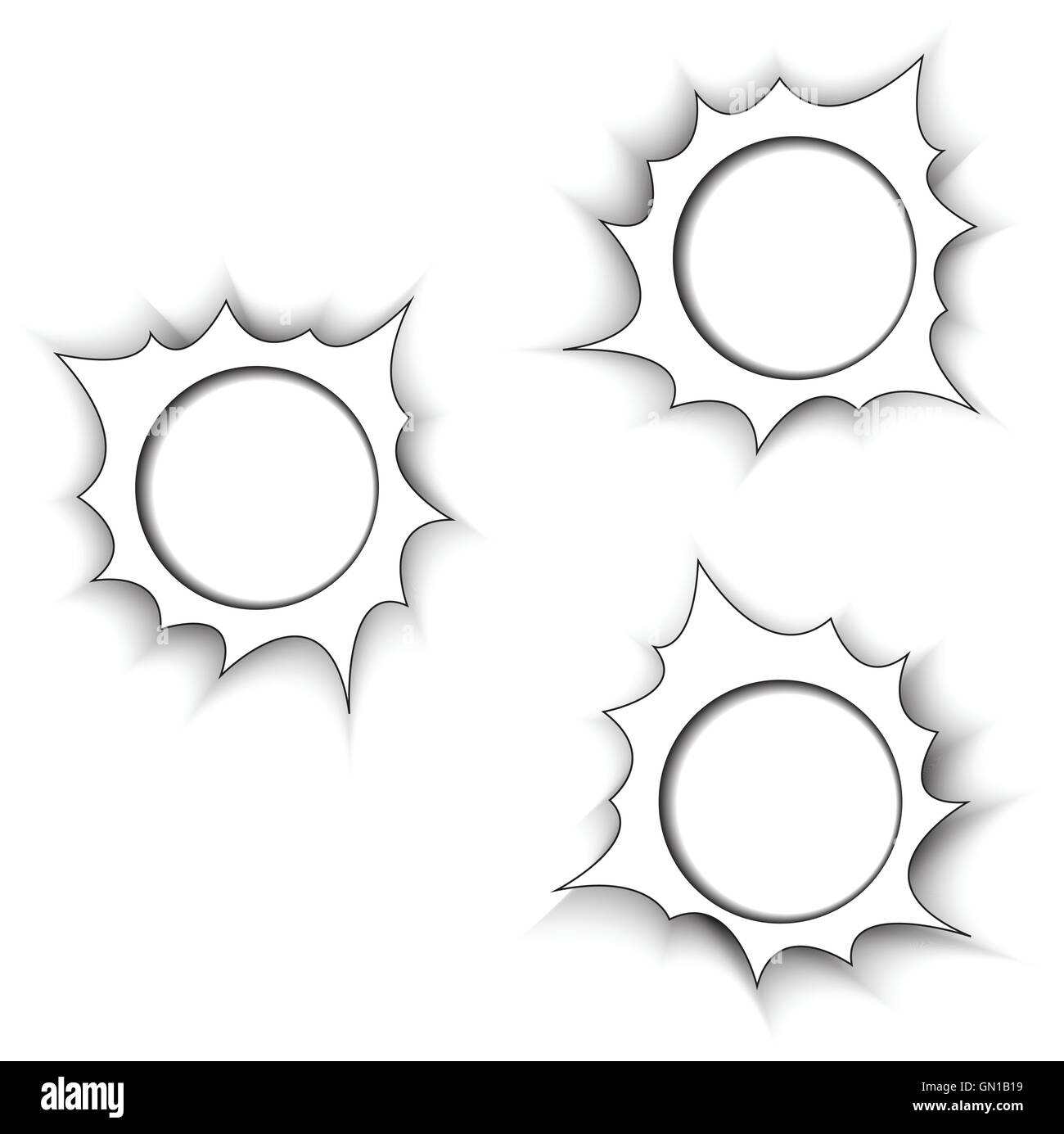 fori di proiettile Illustrazione Vettoriale