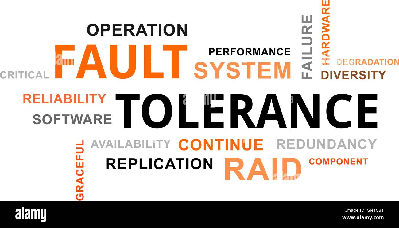 Word cloud - La tolleranza di errore Illustrazione Vettoriale