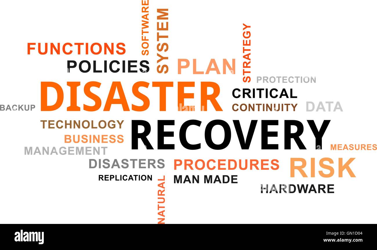 Word cloud - il disaster recovery Illustrazione Vettoriale