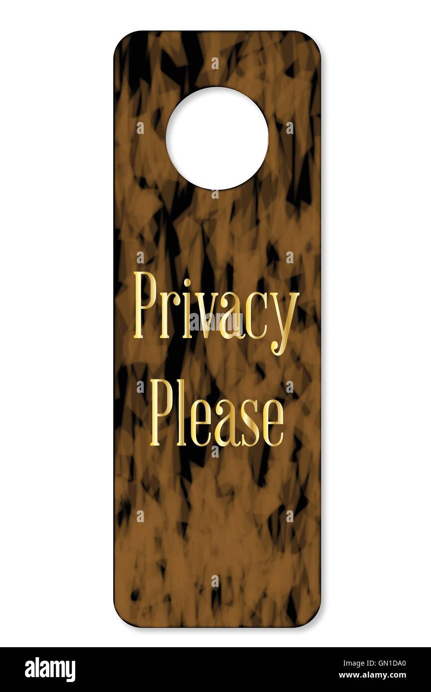Privacy si prega di manopola dello sportello segno Illustrazione Vettoriale