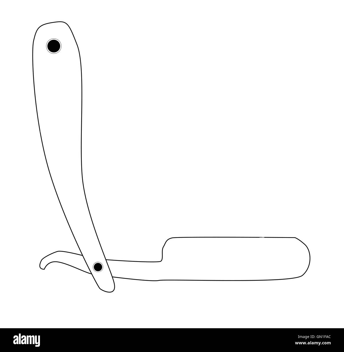 Gola tagliata contorno per rasoio Illustrazione Vettoriale