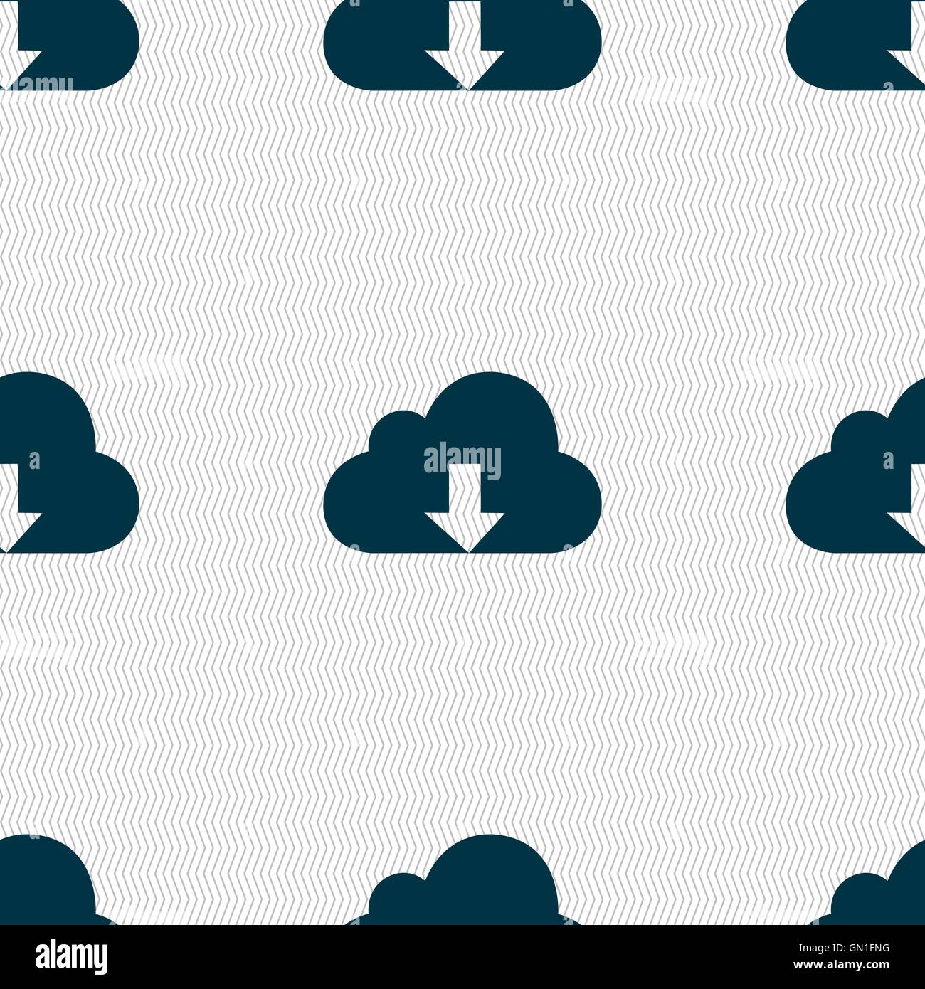 Icona di backup segno. Modello senza cuciture con texture geometrica. Vettore Illustrazione Vettoriale