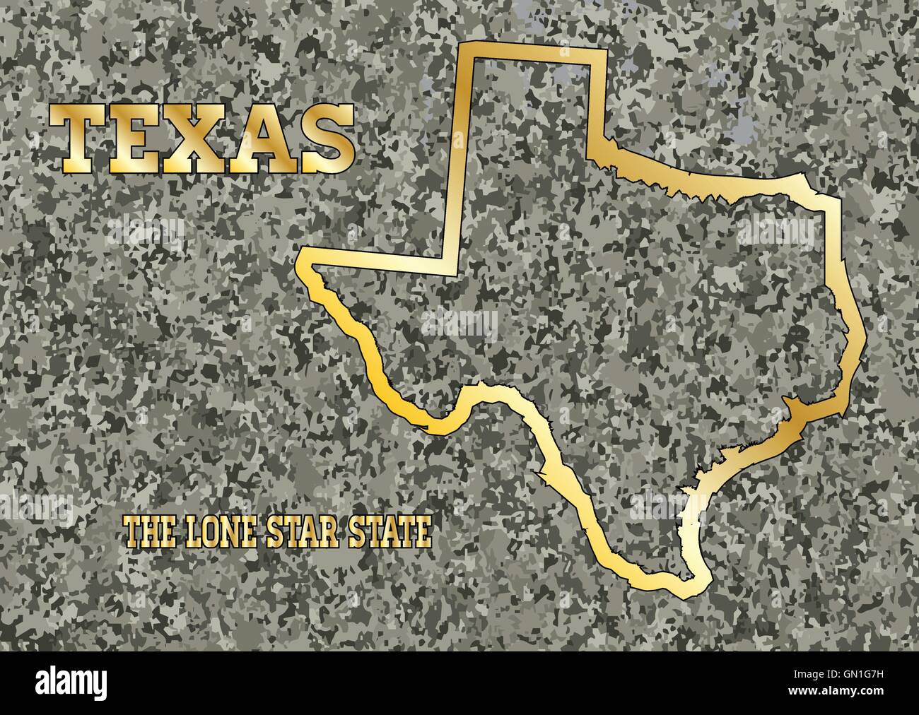 Texas in pietra Illustrazione Vettoriale