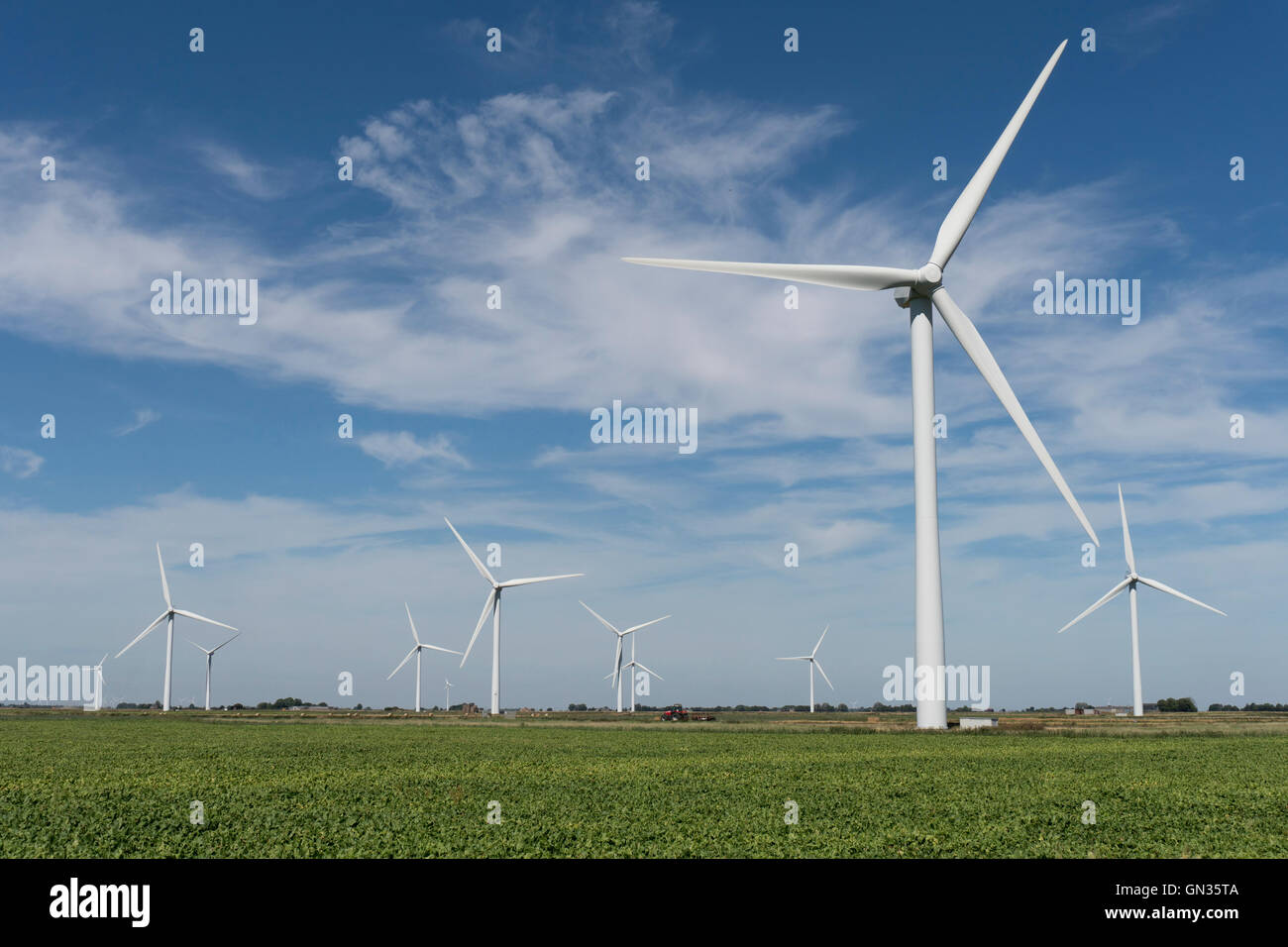 Alta Fenn Wind Farm Warboys Cambridge Foto Stock