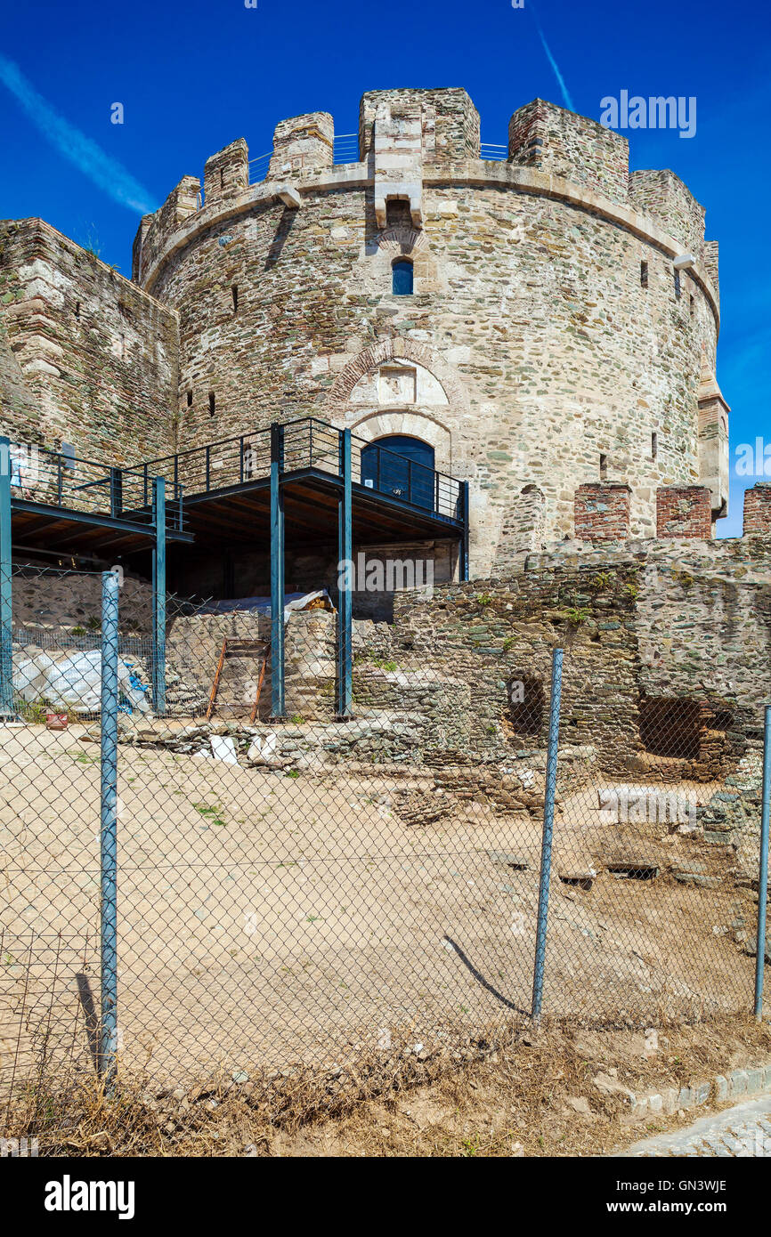 Torre Trigonion, Salonicco, Macedonia, Grecia Foto Stock