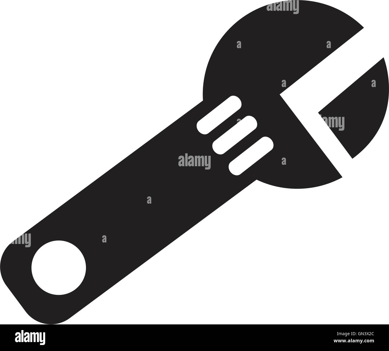 icona della chiave inglese Illustrazione Vettoriale