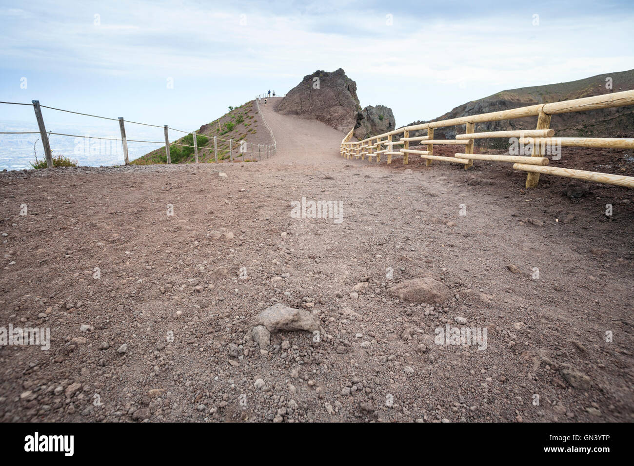 Il cratere del Vesuvio percorso di RIM, Napoli, Italia Foto Stock
