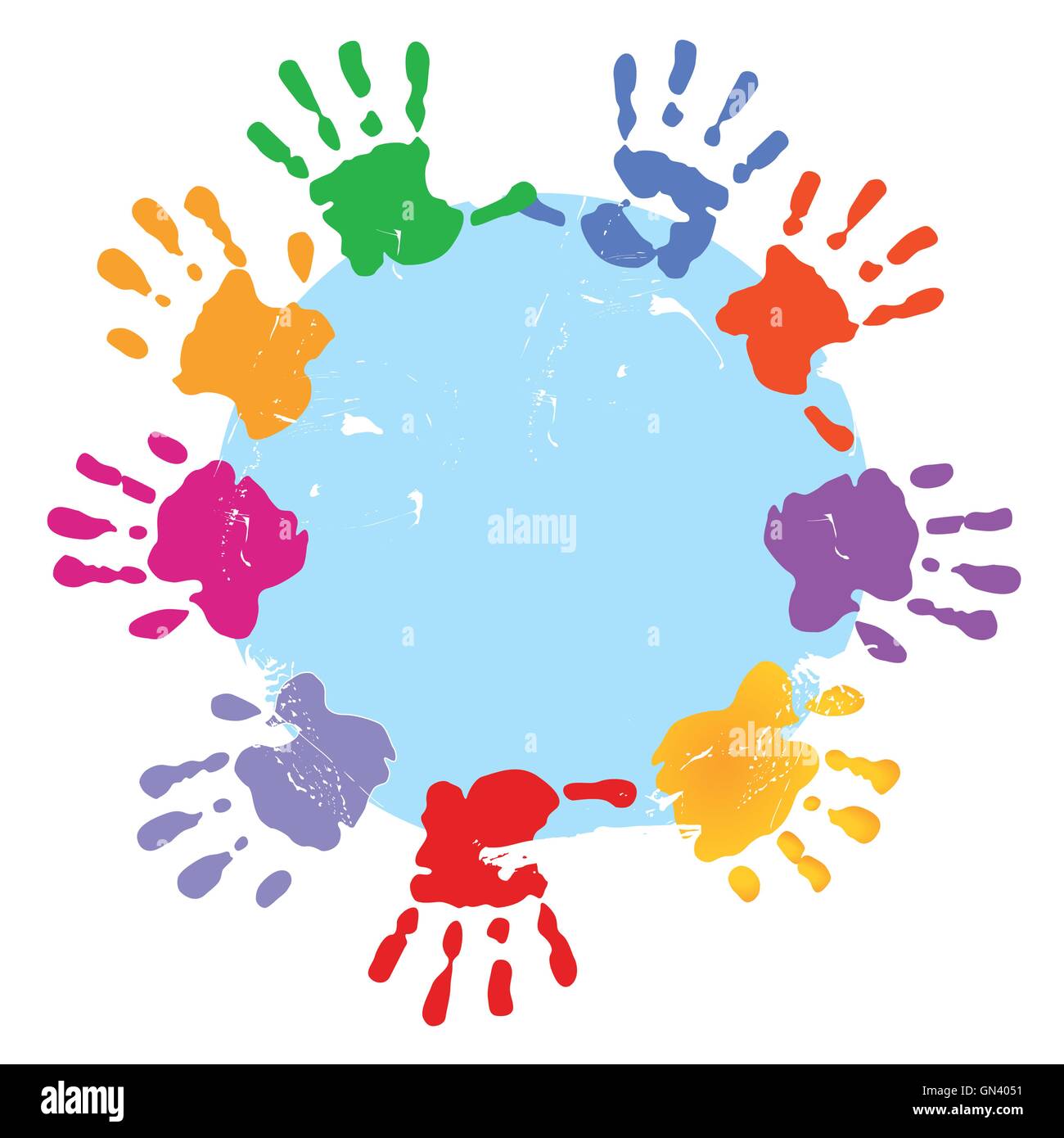 Bambini handprint Illustrazione Vettoriale