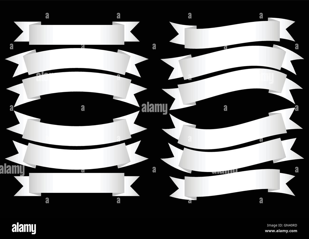 Nastro bianco Banner Illustrazione Vettoriale