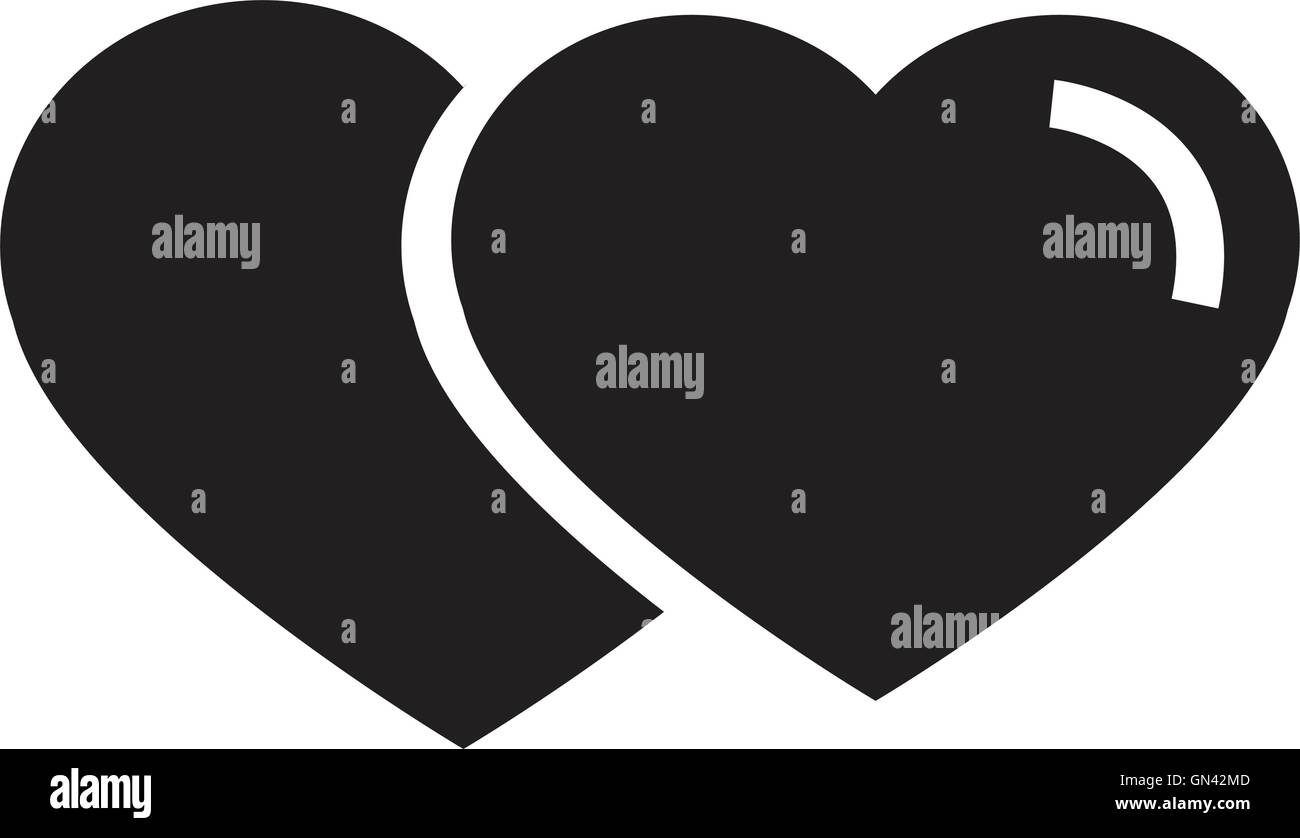 Icona a forma di cuore Illustrazione Vettoriale