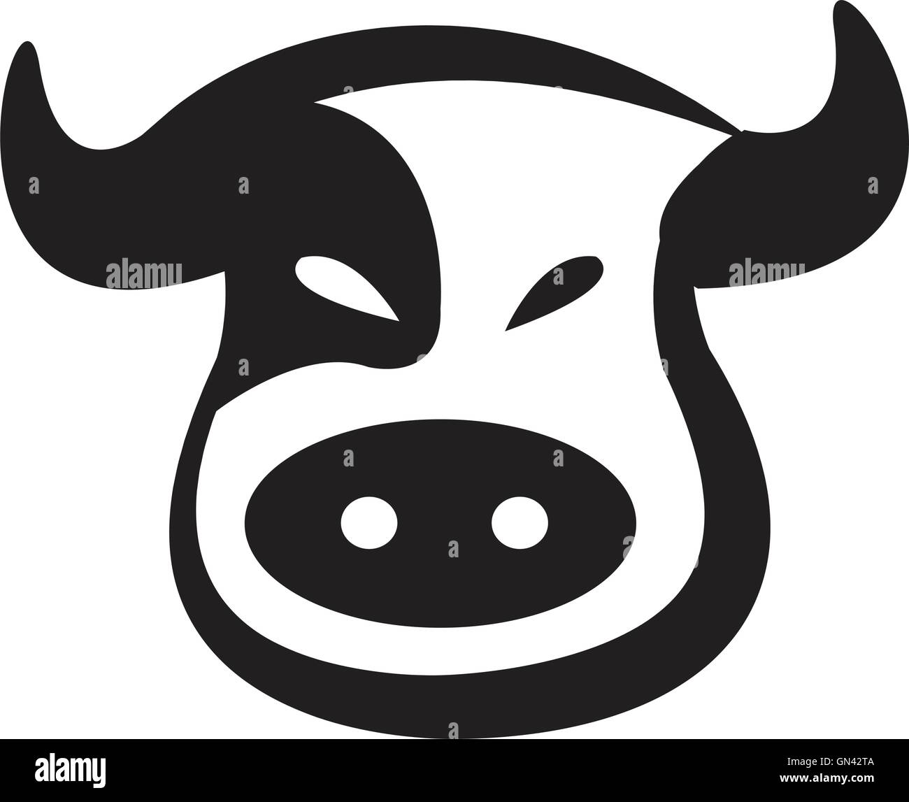 Le vacche il design della testa Illustrazione Vettoriale