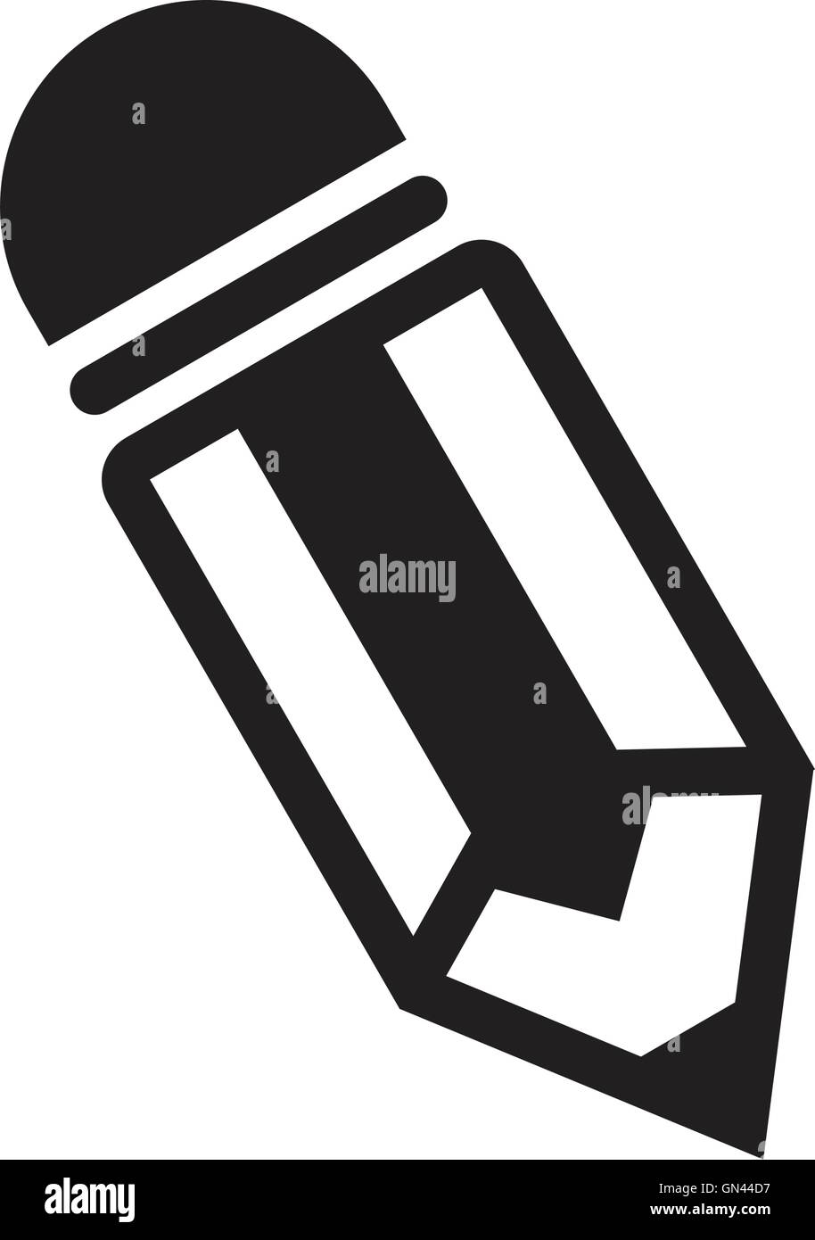 Icona a forma di matita, design piatto Illustrazione Vettoriale