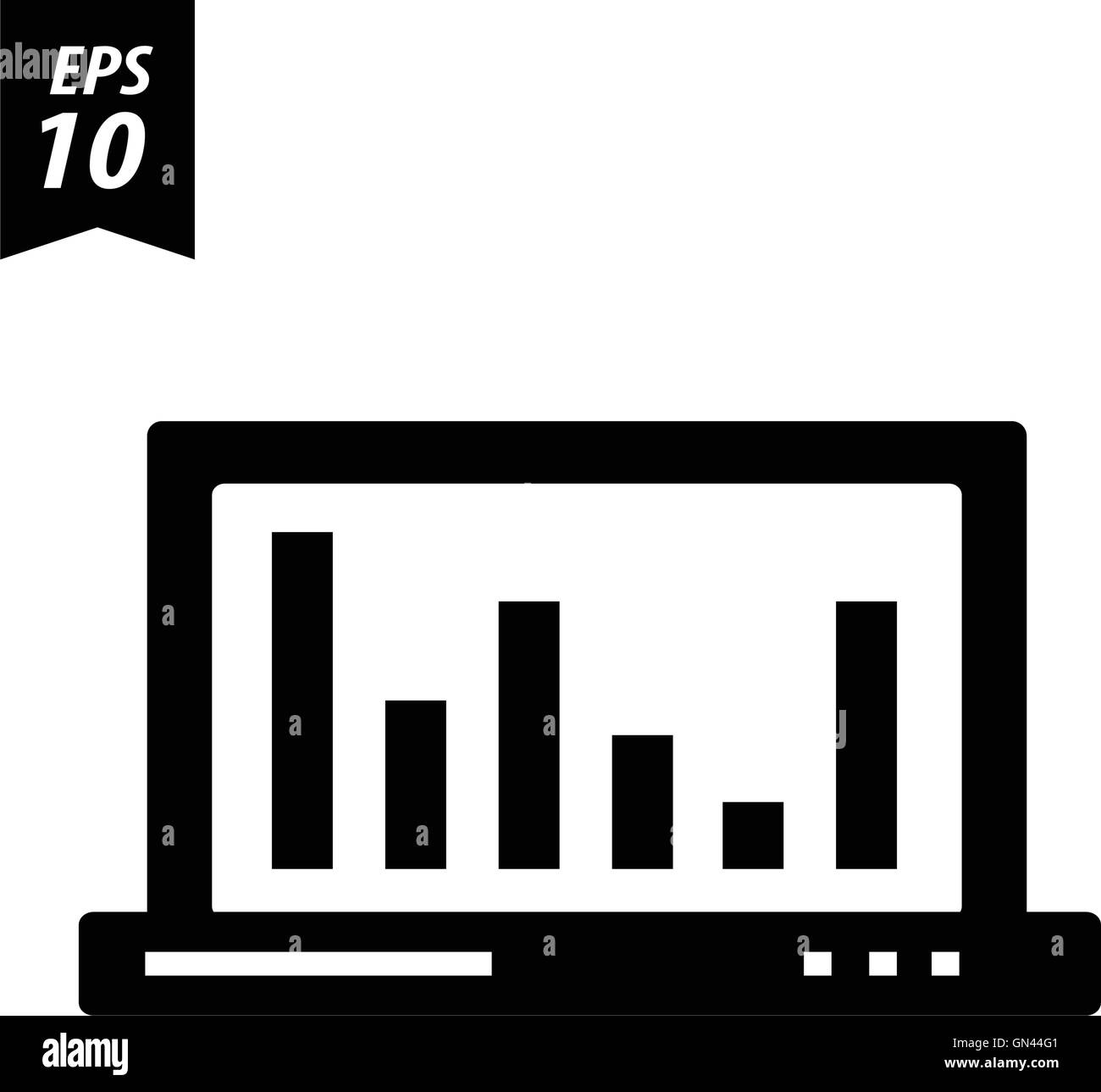 Labtop su sfondo bianco Illustrazione Vettoriale