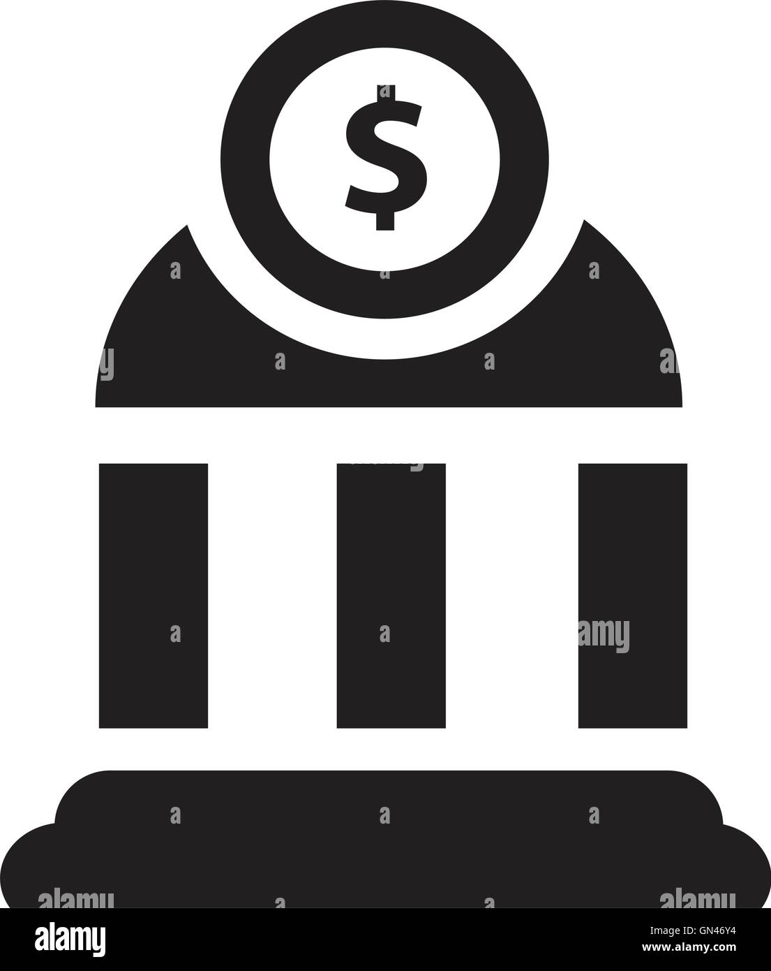 Banca icona vettore Illustrazione Vettoriale