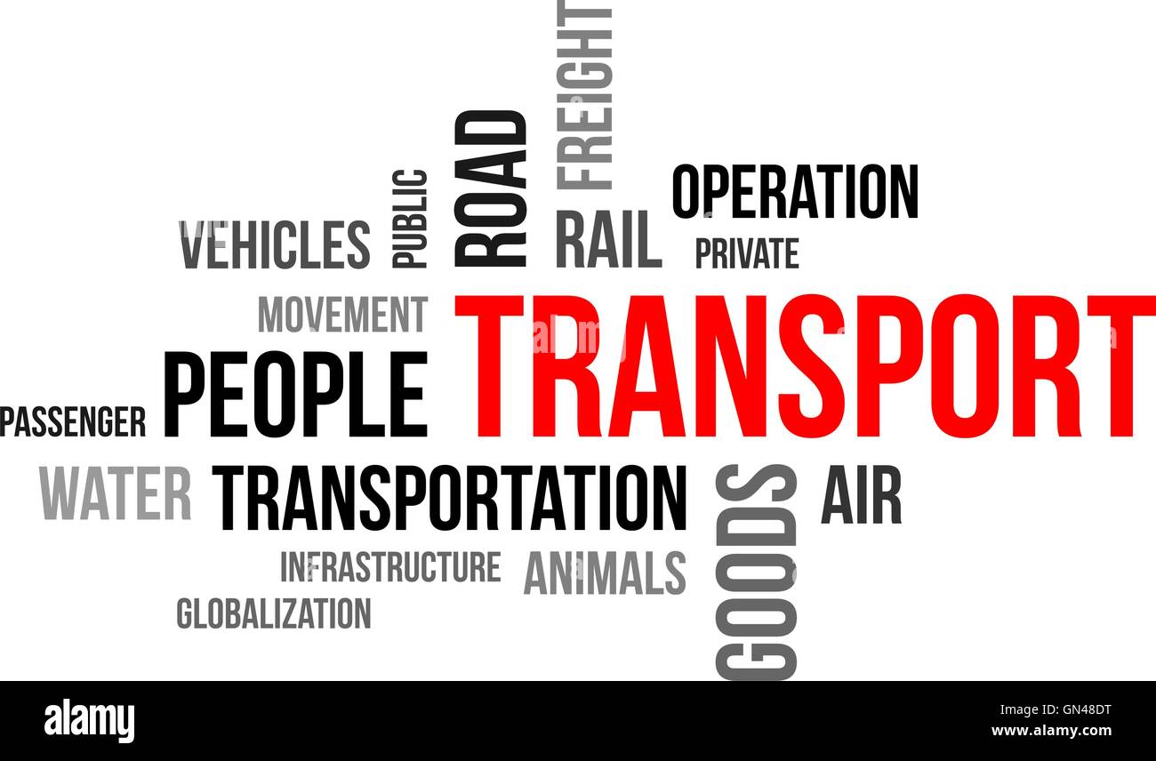 Word cloud - Trasporti Illustrazione Vettoriale